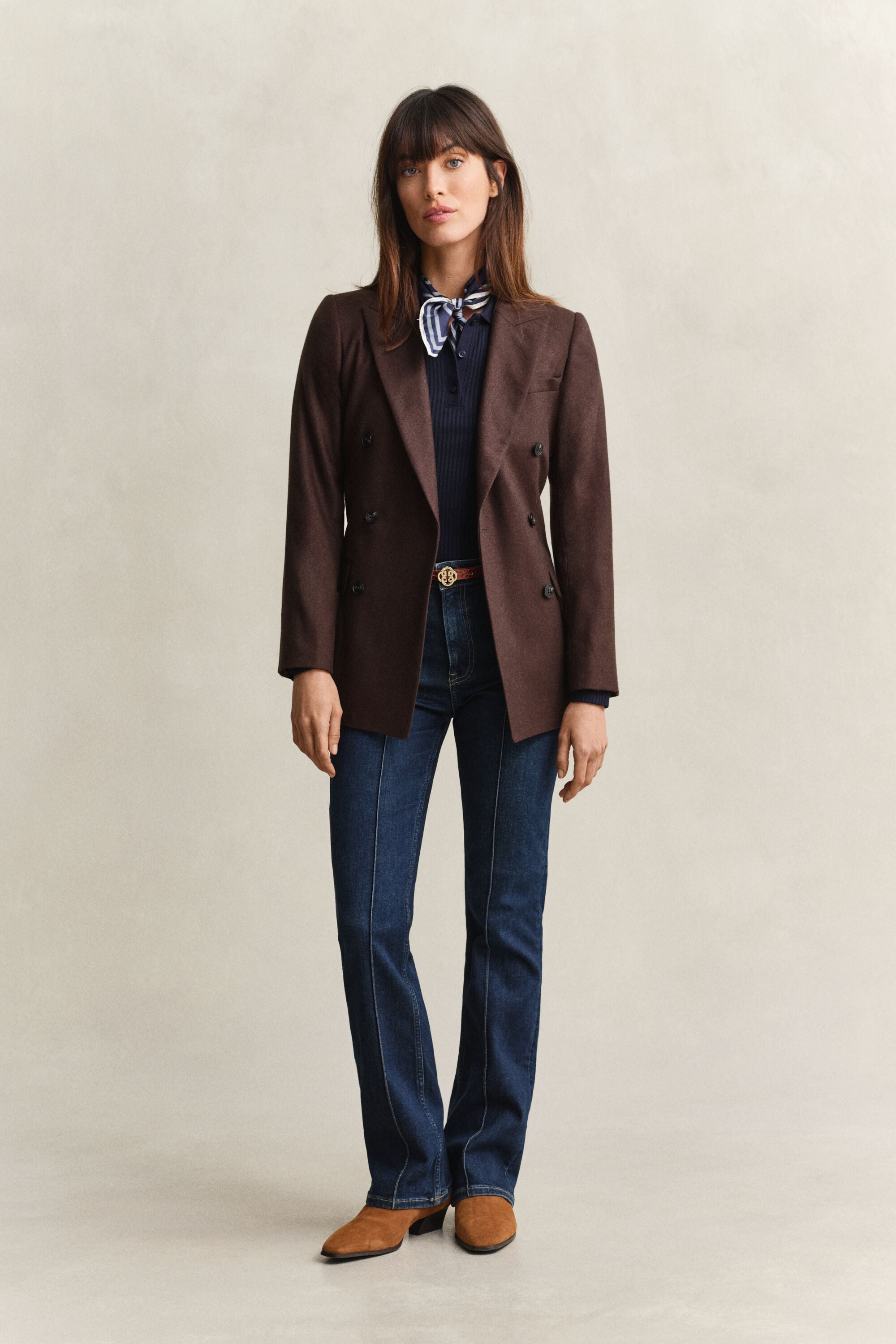 Slim fit ribbstickad pikétröja