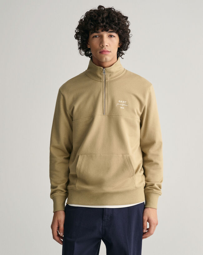 GANT Script Graphic half-zip sweatshirt