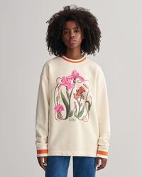 Iris Print crew neck sweatshirt