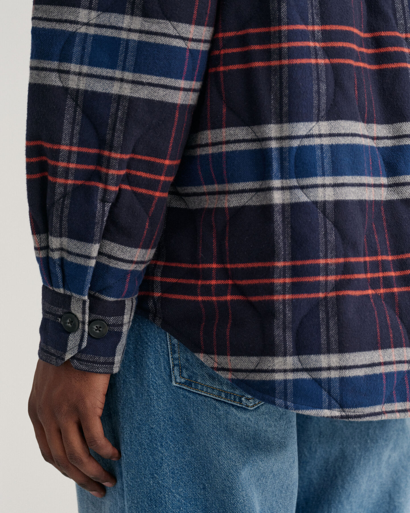 Quiltad skjortjacka i flanell