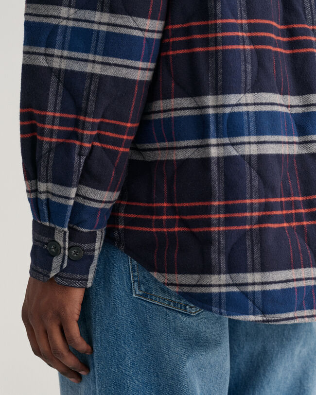 Quiltad skjortjacka i flanell