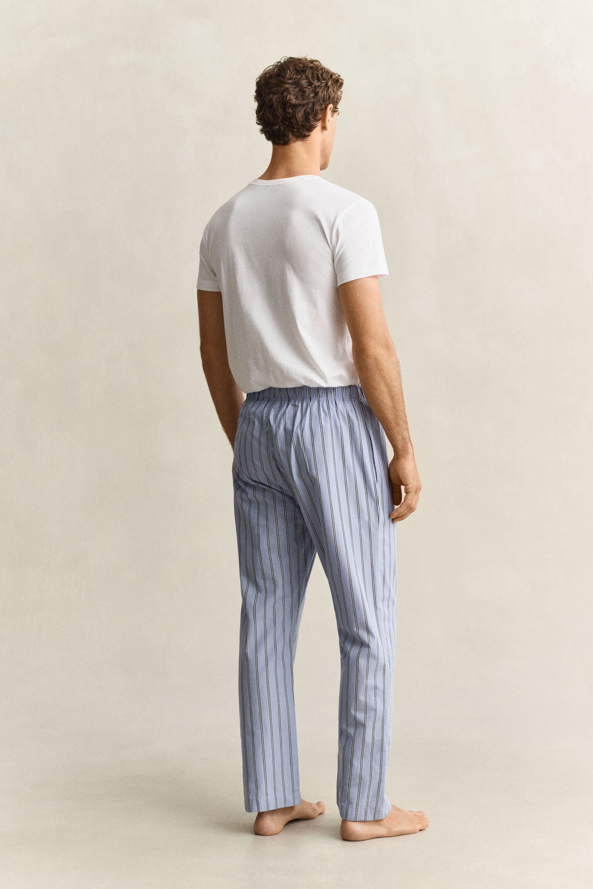 Randiga pyjamasbyxor i poplin