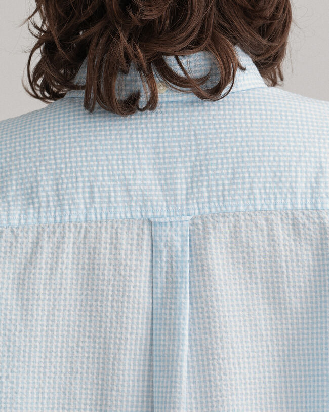 Relaxed fit ginghamvävd skjorta