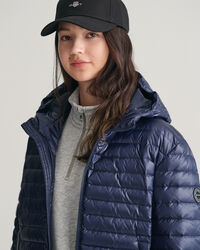 Teens tunn vadderad dunjacka med glans