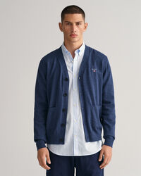 Classic bomullscardigan med V-ringning