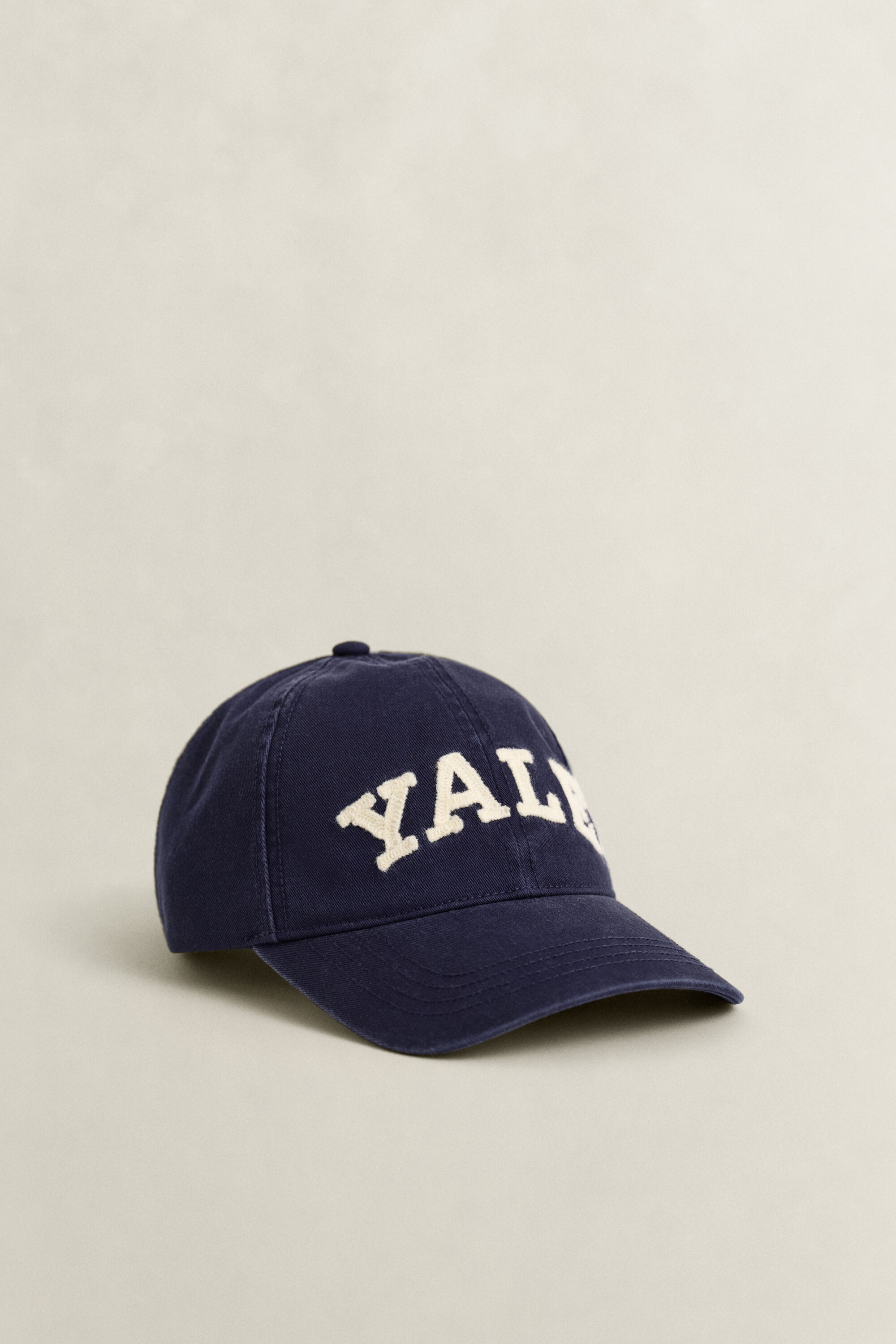 Gant x Yale keps i tvättad bomullstwill