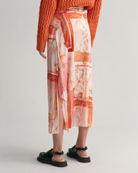 Seglarm&ouml;nstrad maxikjol i silke