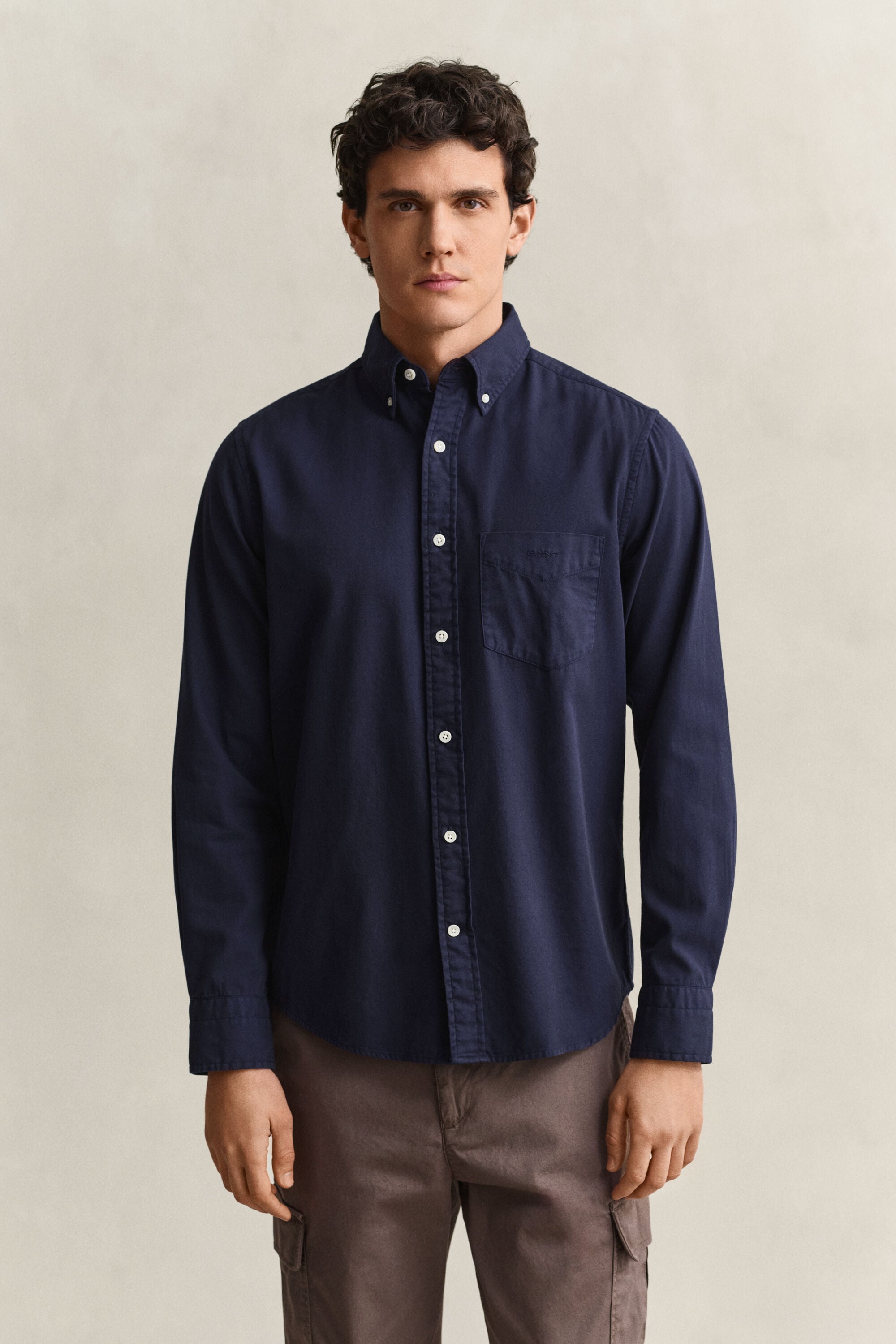 Regular fit twillskjorta