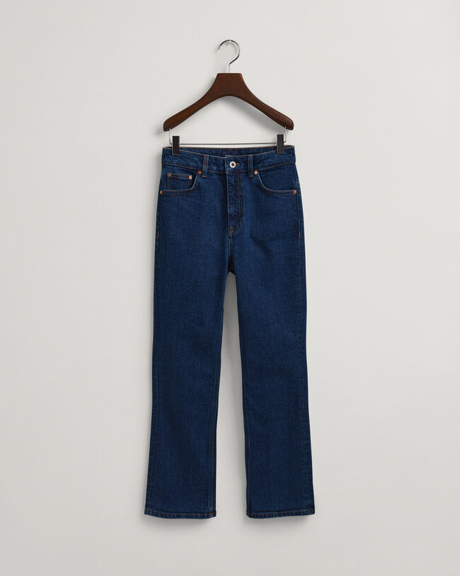 Cropped utställda jeans
