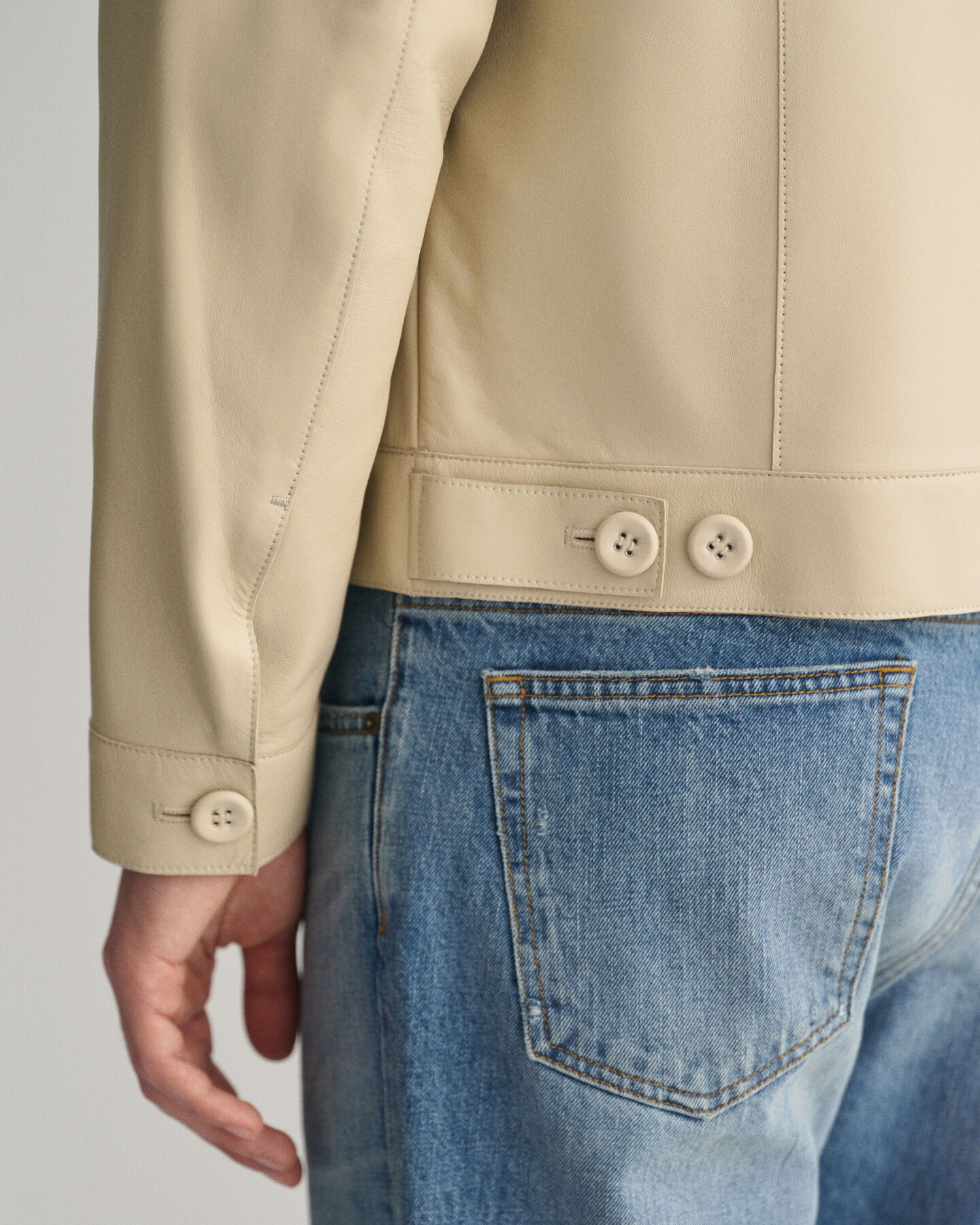 Truckerjacka i skinn