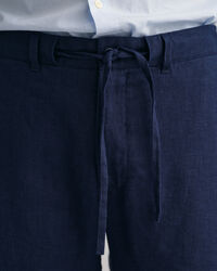 Relaxed fit linneshorts med dragsko