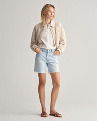 Regular fit halvl&aring;nga denimshorts