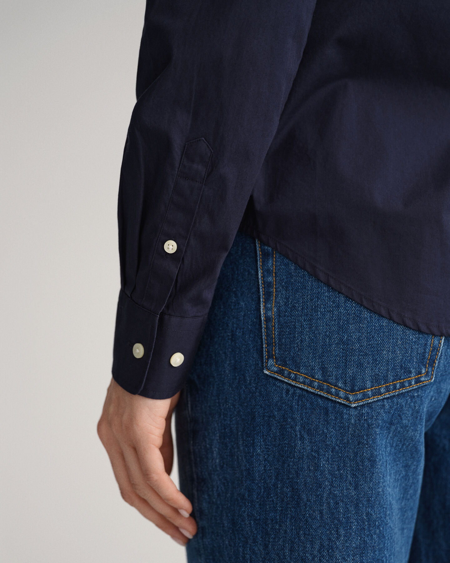 Regular fit poplinskjorta