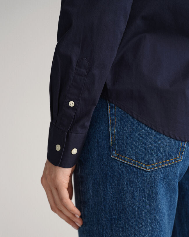 Regular fit poplinskjorta