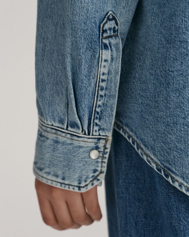 Oversized denimskjorta