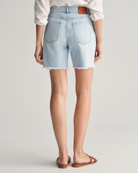 Regular fit halvl&aring;nga denimshorts