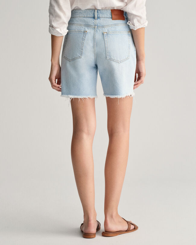 Regular fit halvl&aring;nga denimshorts