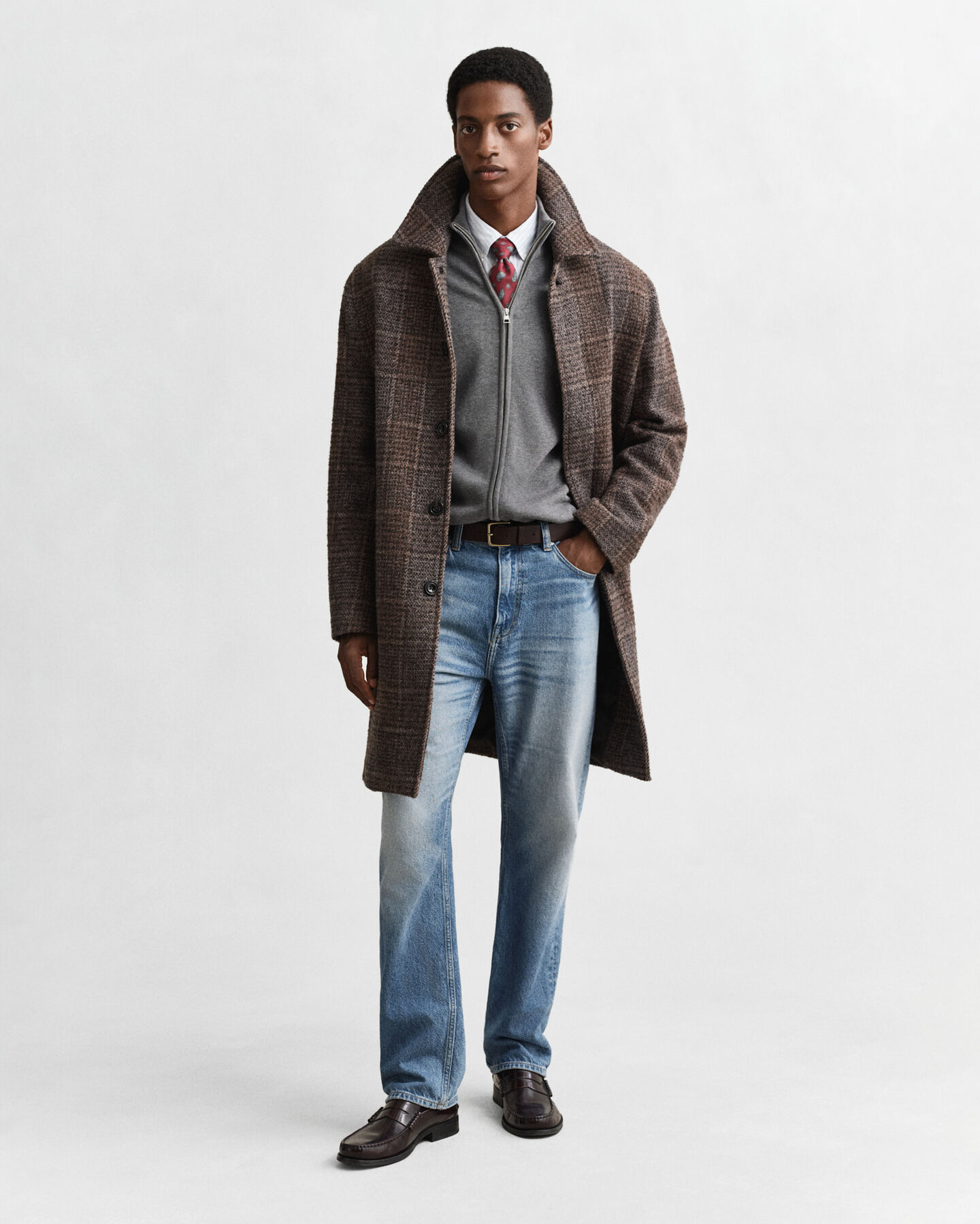 Casual Cotton kofta med dragkedja