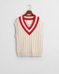 V-ringad kontrastf&auml;rgad slipover