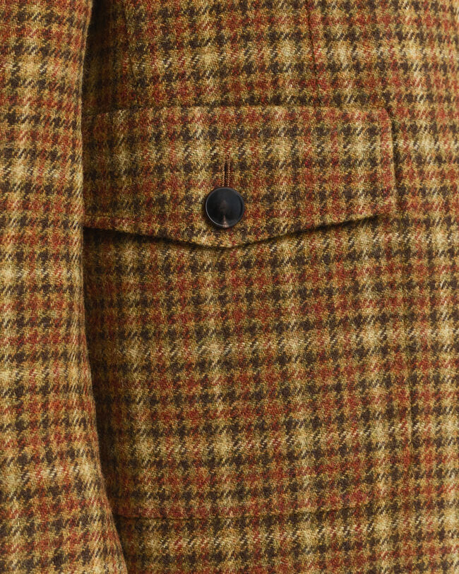 Relaxed fit rutig tweedkavaj