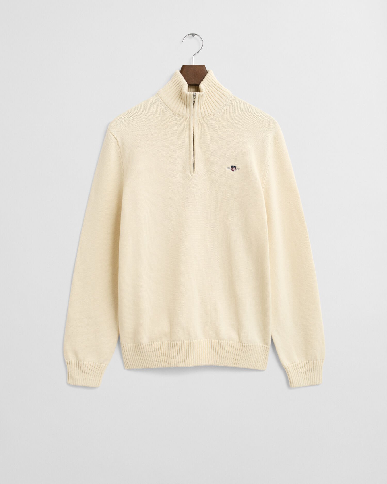 Casual Cotton tröja med dragkedja vid halsöppningen