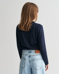 Sömlös långärmad pikétröja