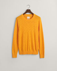 Rundhalsad tr&ouml;ja i bomull och linne