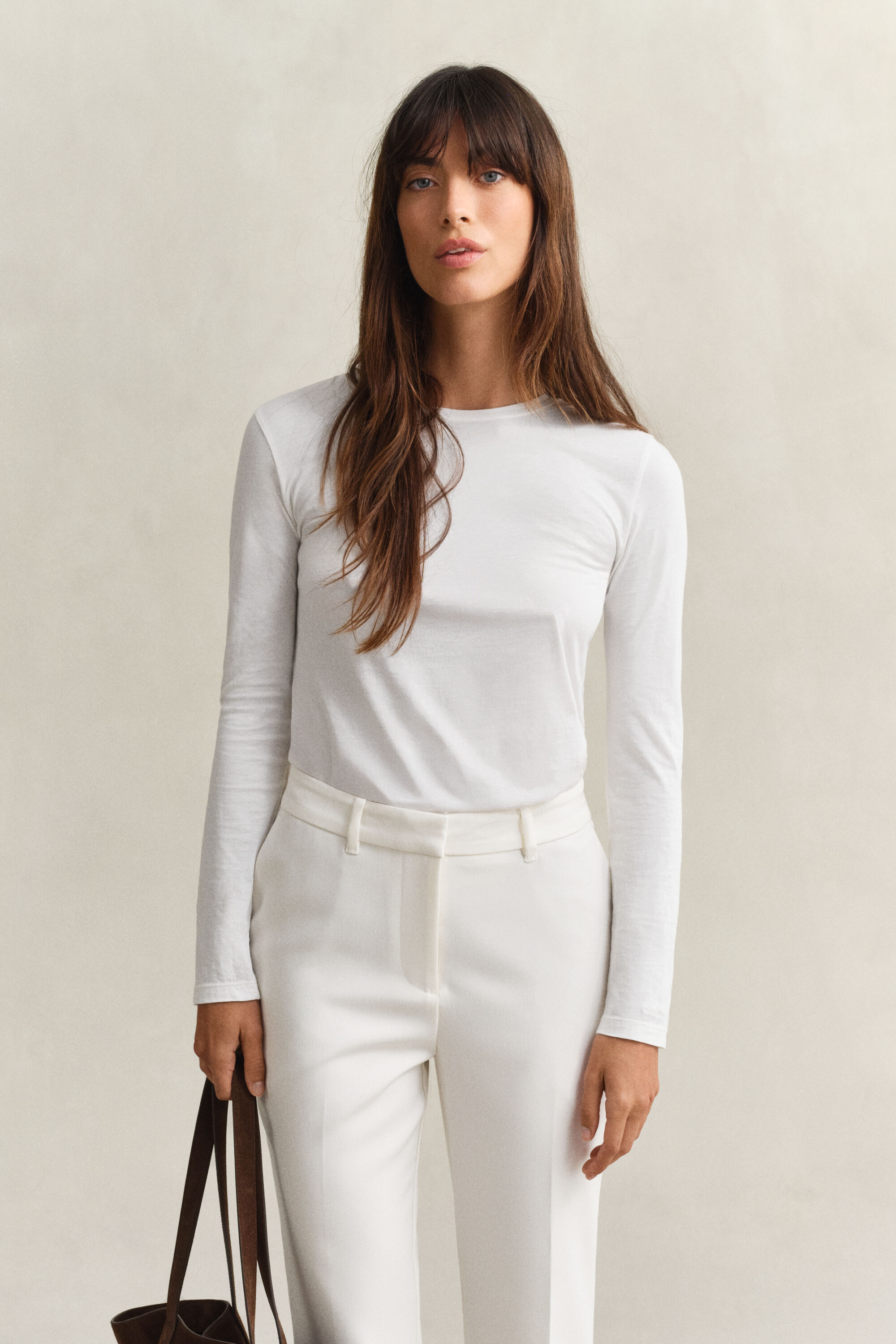 Långärmad T-shirt i bomull