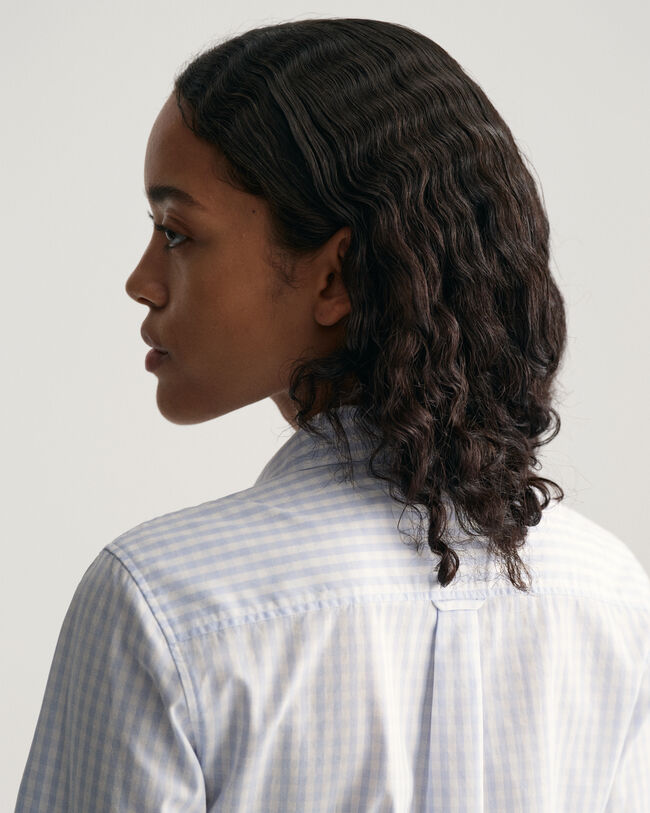 Regular fit ginghamvävd poplinskjorta