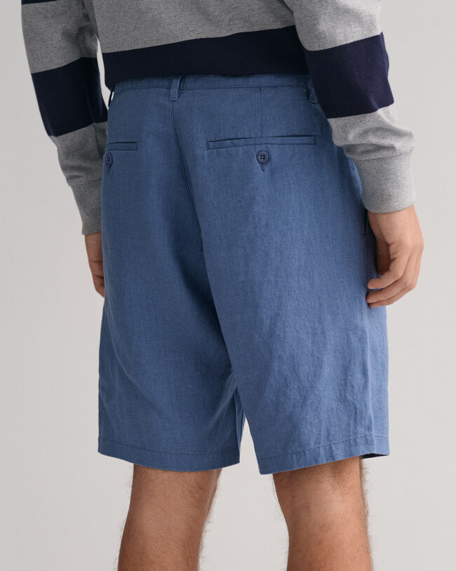 Relaxed fit linneshorts med dragsko