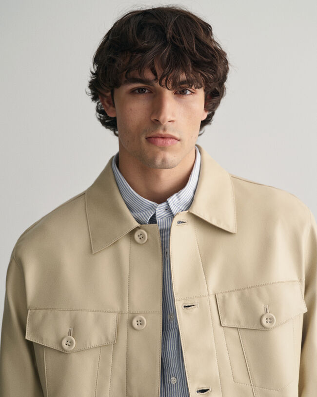 Truckerjacka i skinn