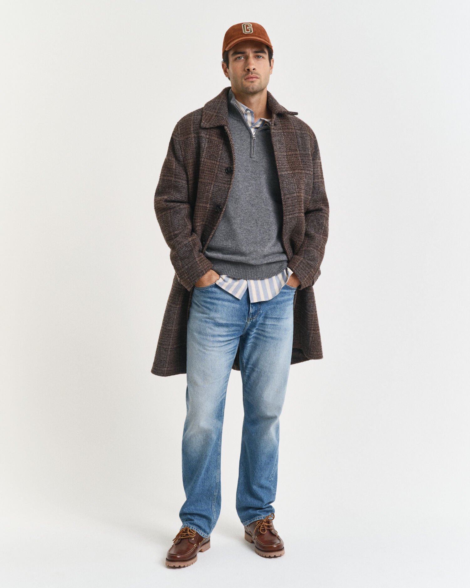 Kashmirtröja med half-zip