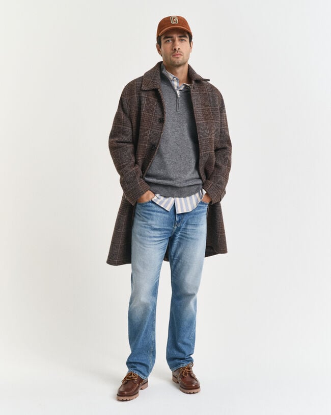 Kashmirtröja med half-zip