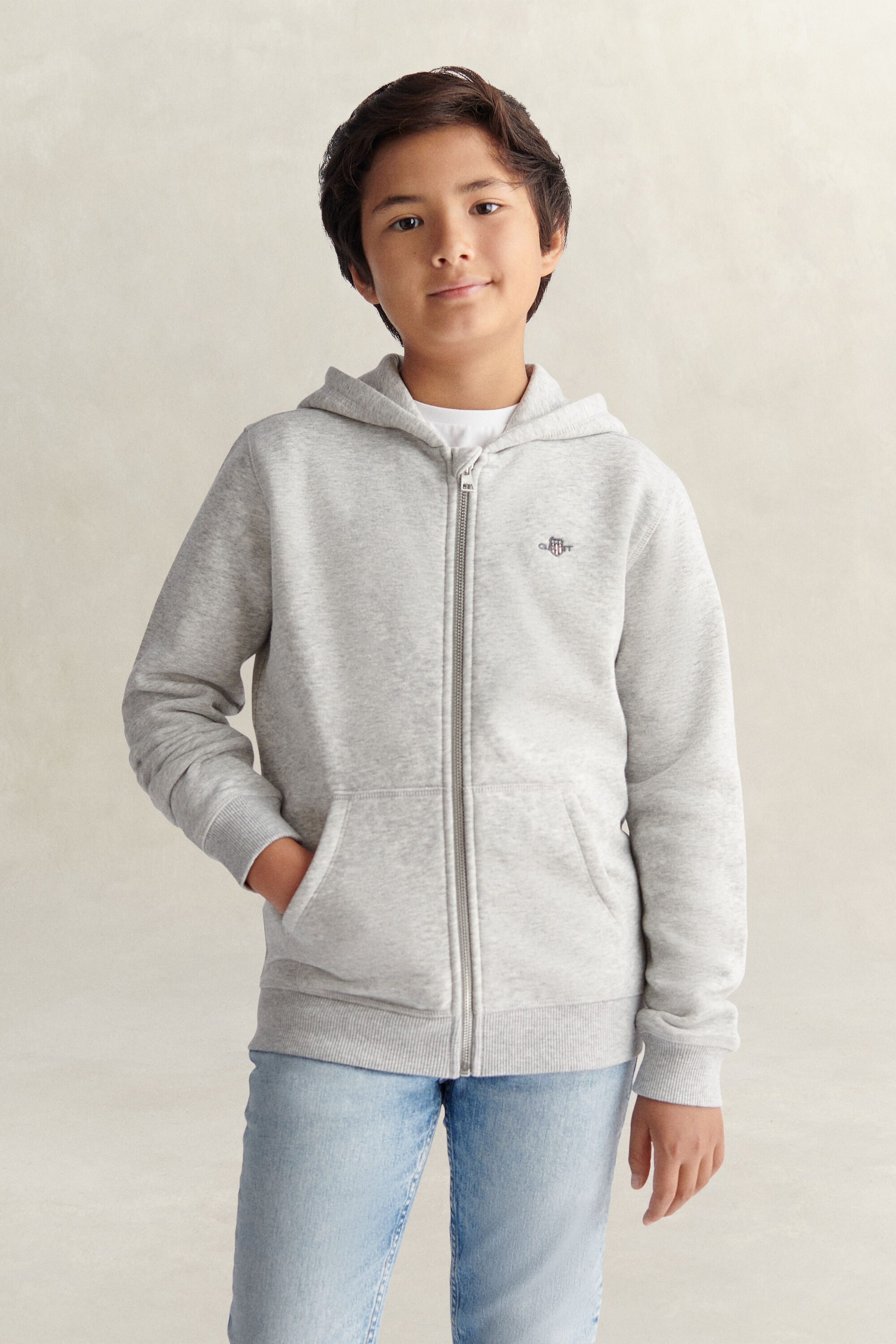 Teens Shield hoodie med dragkedja