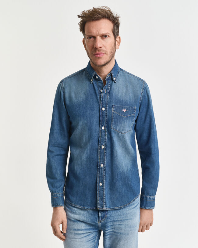 Regular fit denimskjorta
