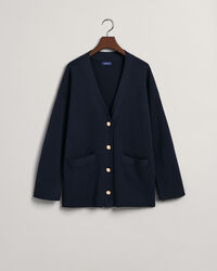 Relaxed fit V-ringad kofta