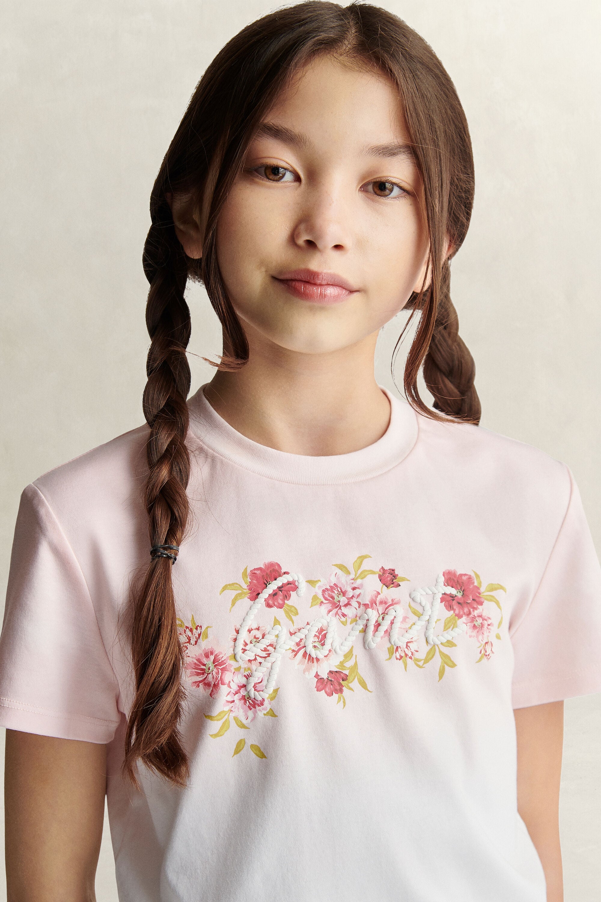 Teen Girls blommig T-shirt