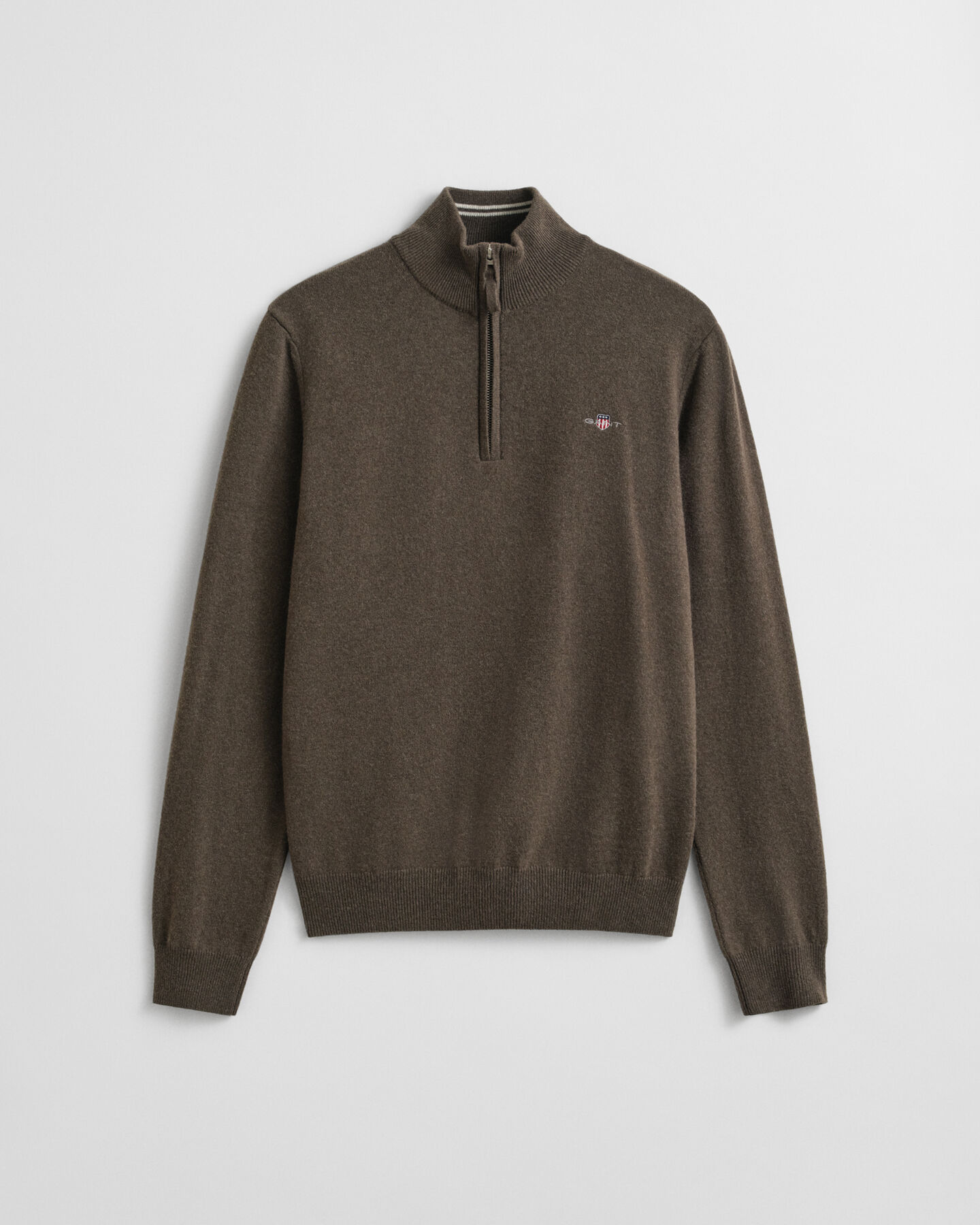Tröja i superfin lammull med half-zip