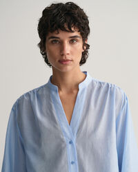 Relaxed fit blus i bomull och silke