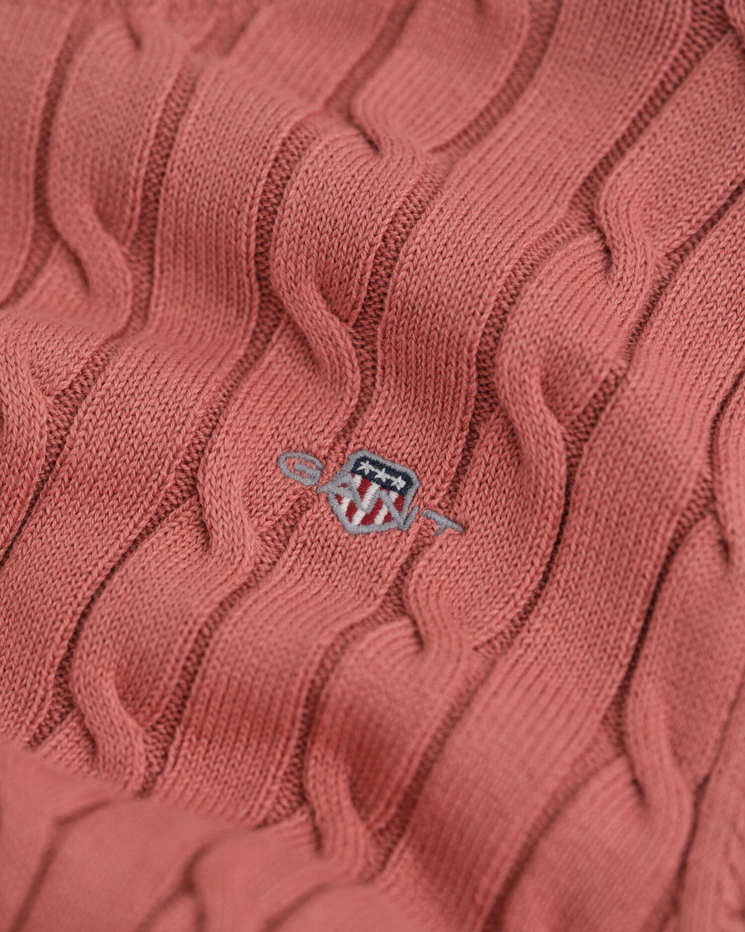 Teen Girls kabelstickad tröja i bomullsstretch med rund halsringning