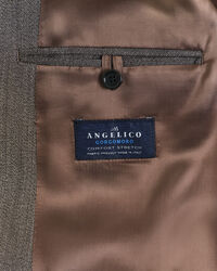 Fiskbensmönstrad kostymkavaj