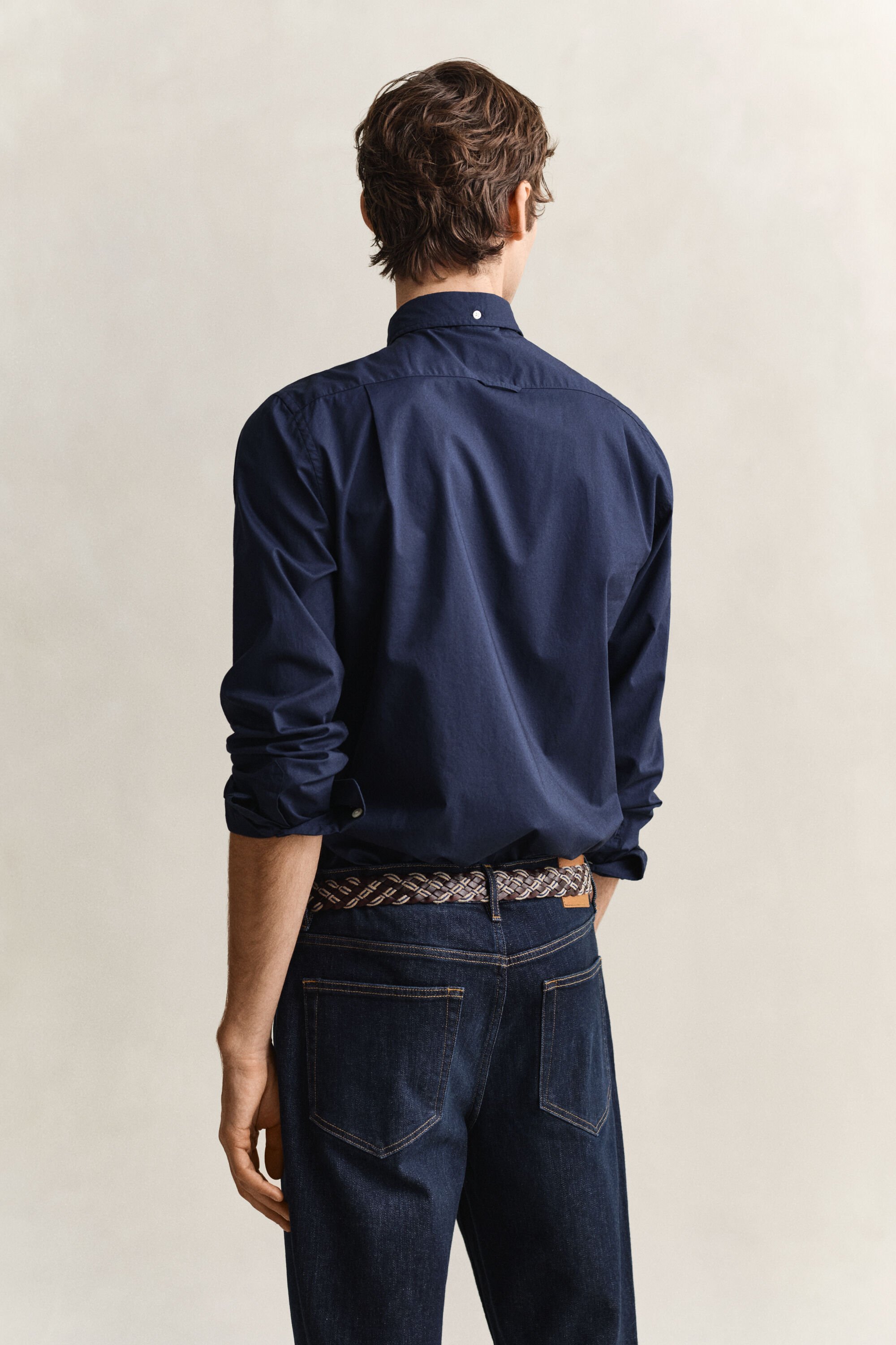 Slim fit klassisk poplinskjorta