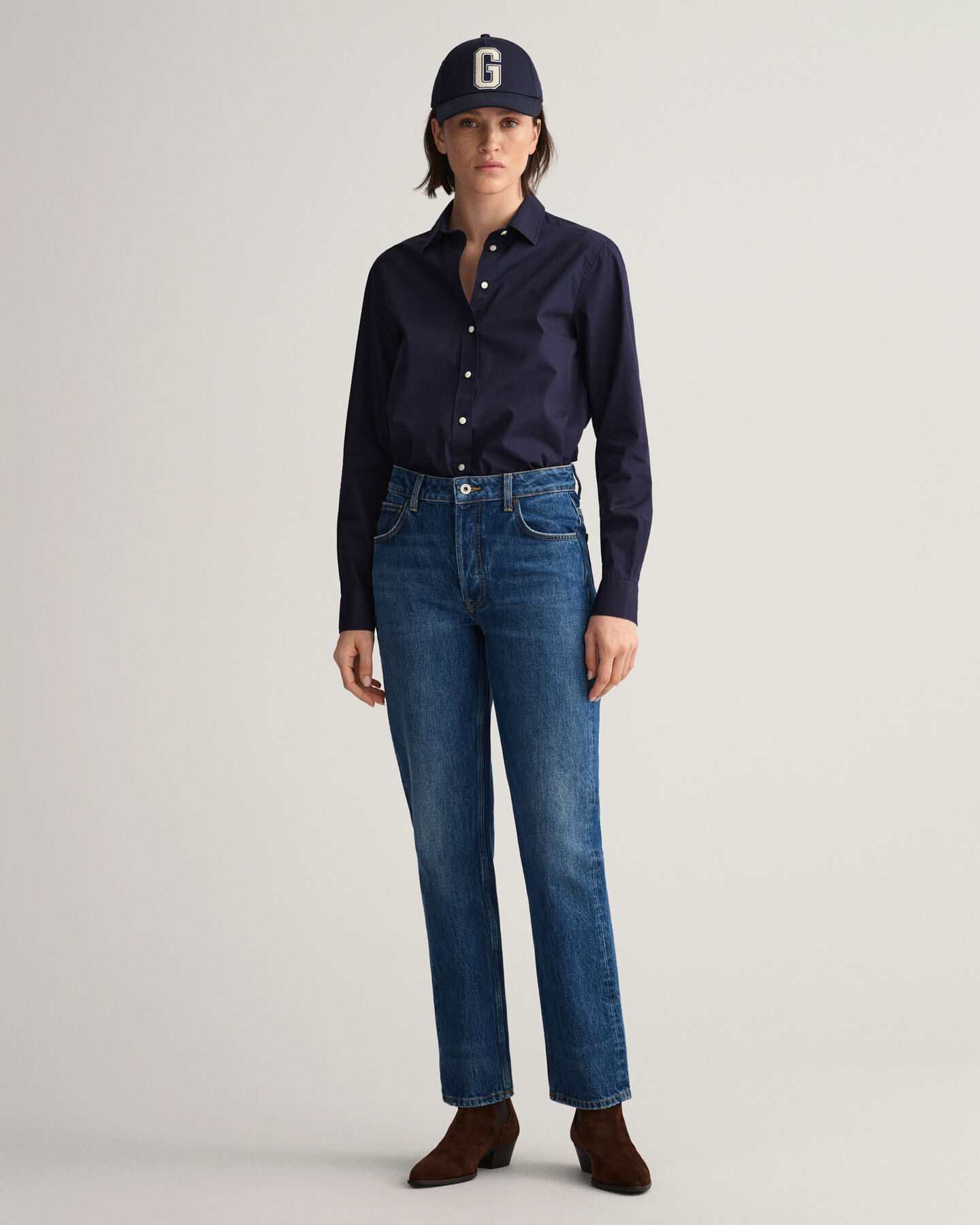 Regular fit poplinskjorta