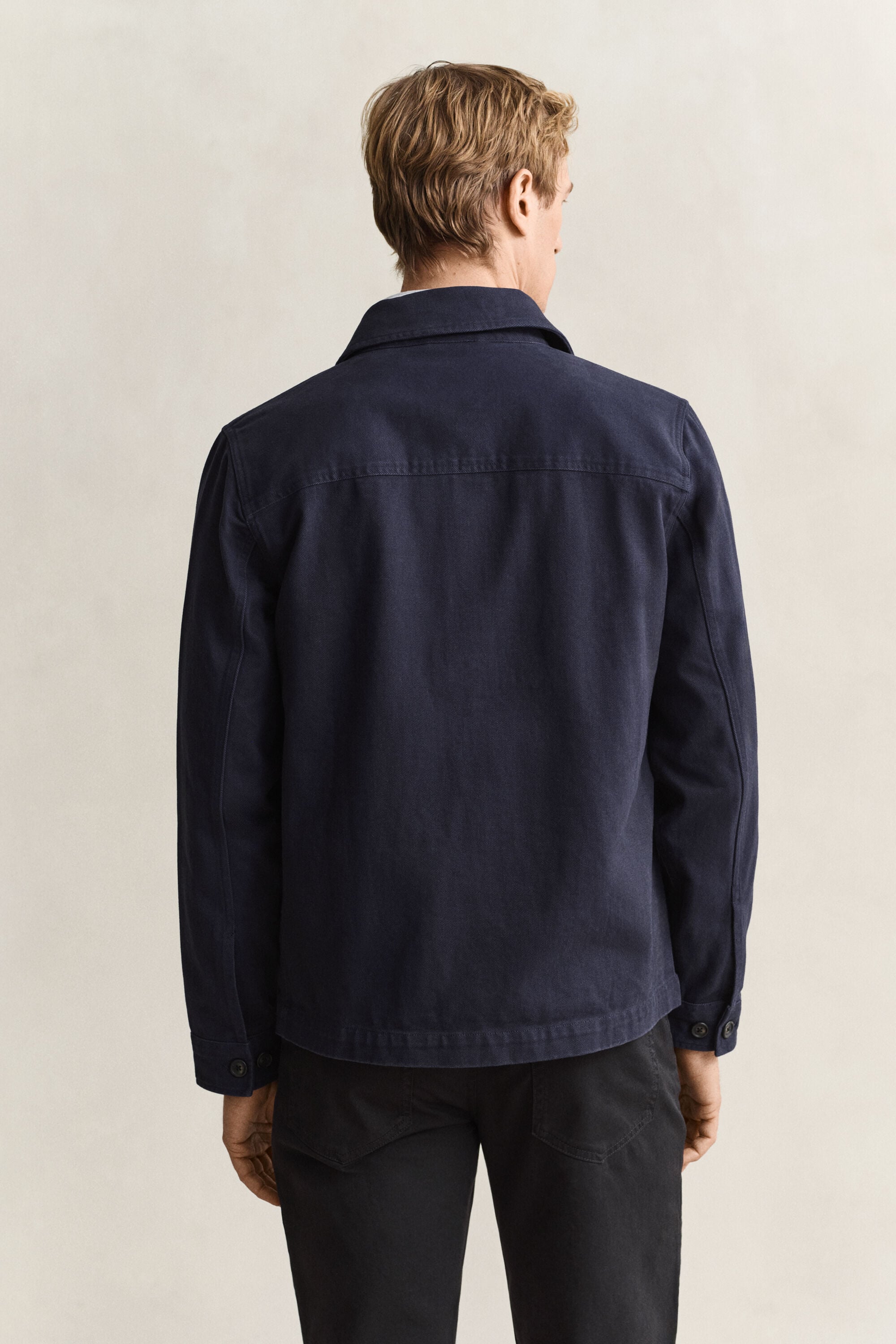 Skjortjacka i borstad twill