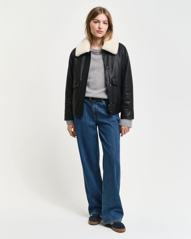 Rundhalsad kashmirtröja