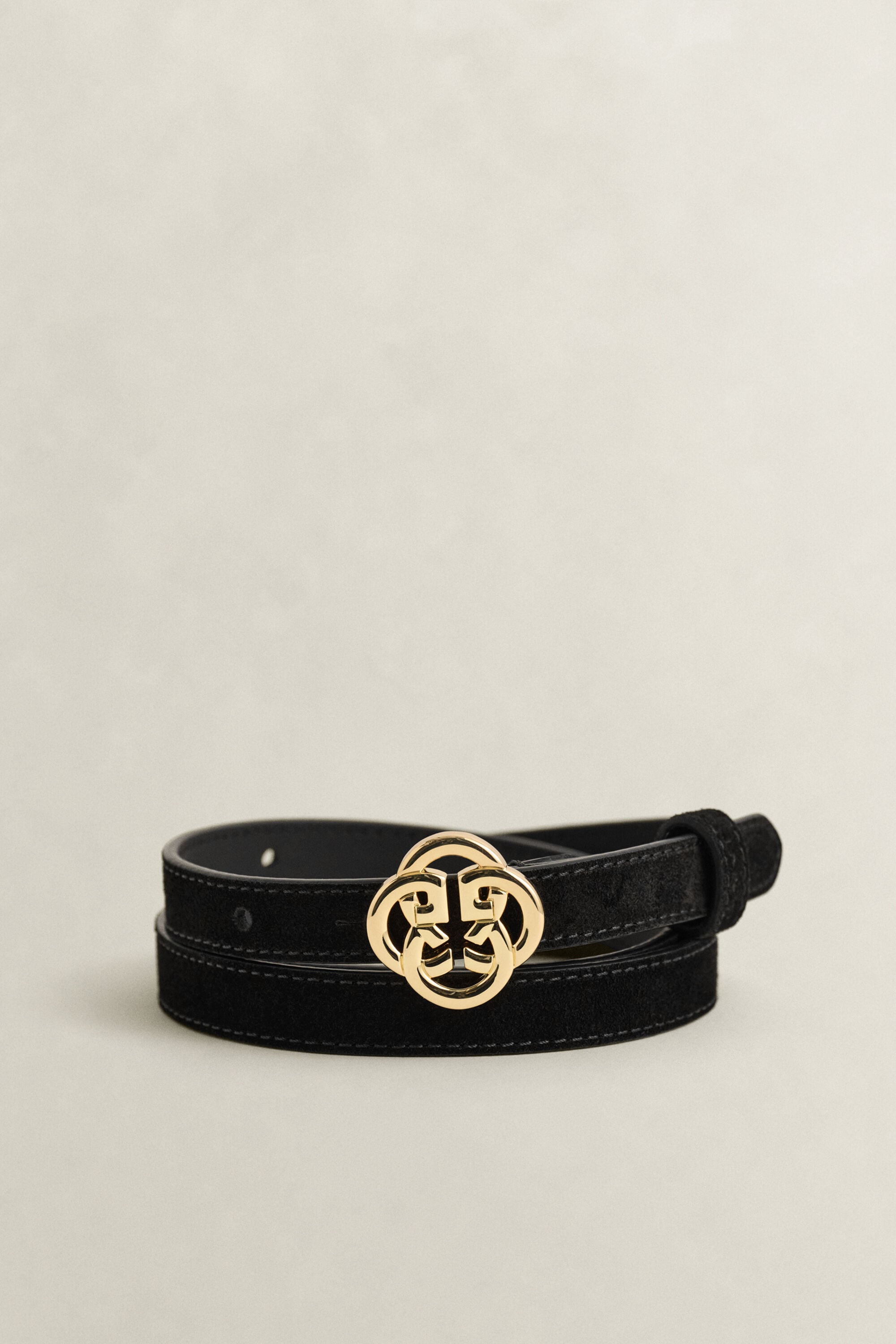 Monogrambälte i mocka