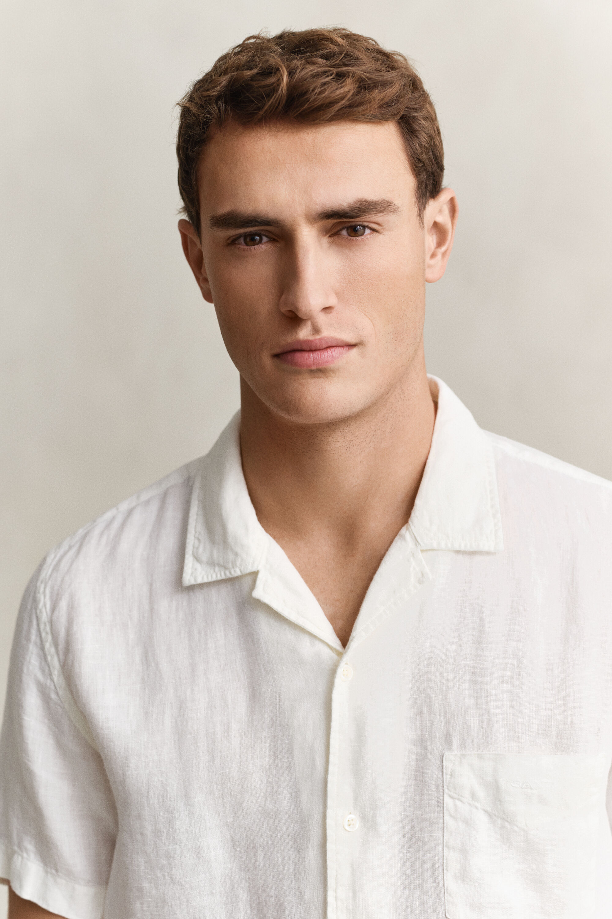 Kortärmad linneskjorta