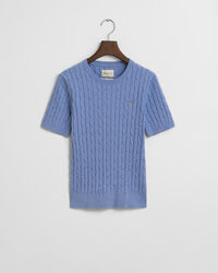 Kabelstickad tröja i bomullsstretch