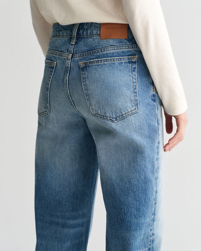 Rigid jeans med raka ben
