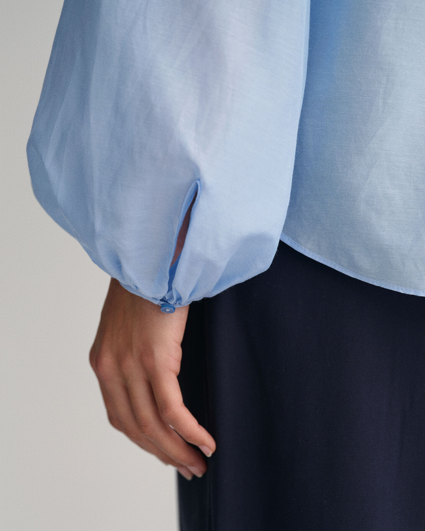 Relaxed fit blus i bomull och silke